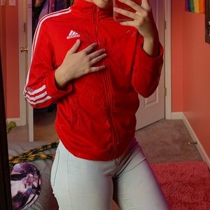 red addidas jacket